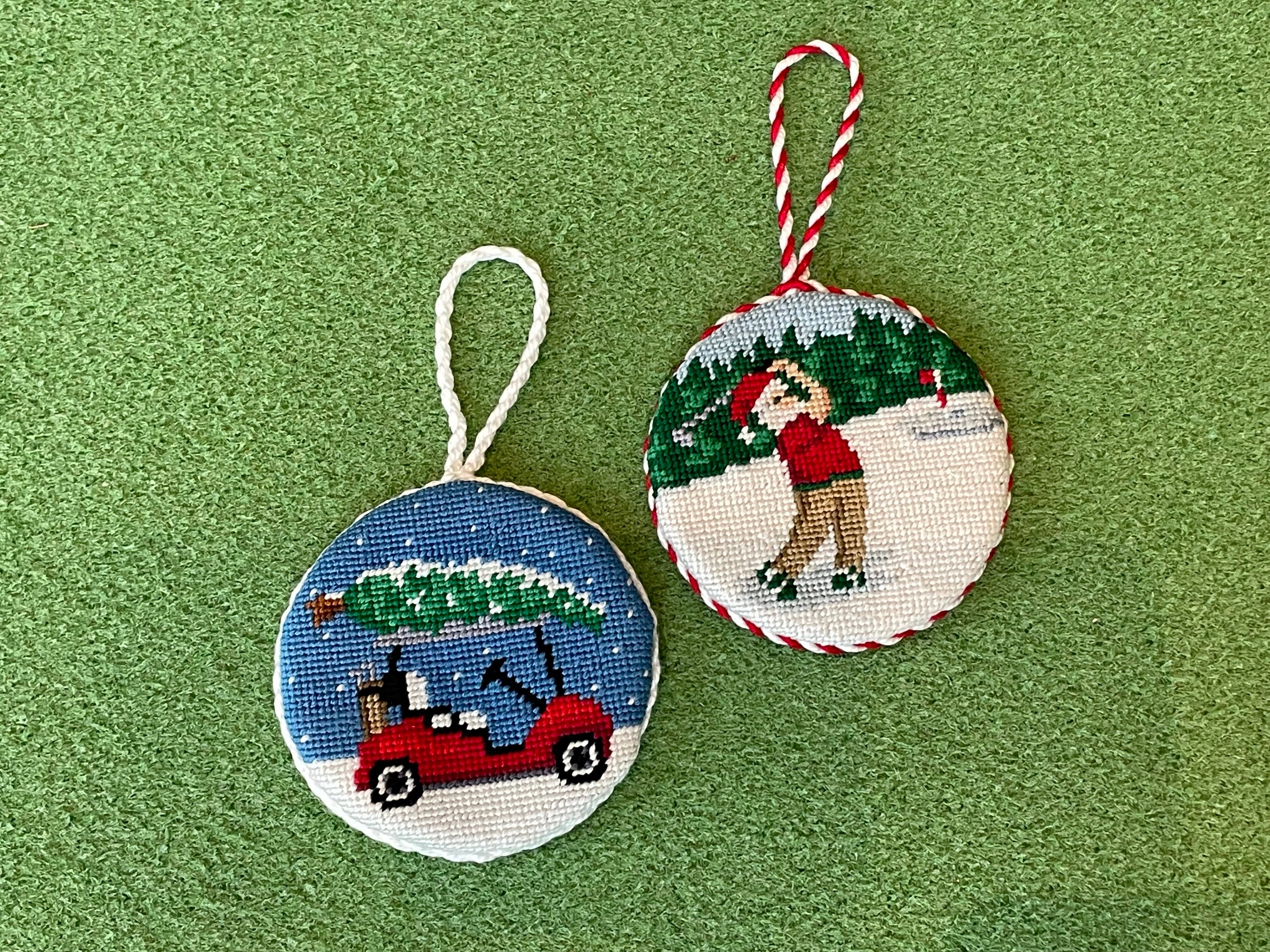 Tennessee Needlepoint Christmas Ornament in Orange by Smathers & Branson main image 1